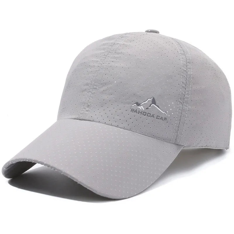 Adjustable polyester baseball cap in dome crown style for summer sun protection