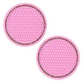 Rhinestone PVC car water coaster in black colour for cup holder