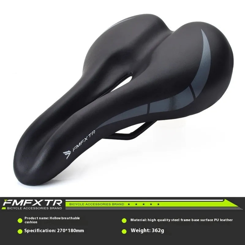 Bicycle seat cushion with hollow design measuring 270mm by 180mm for bike saddle comfort