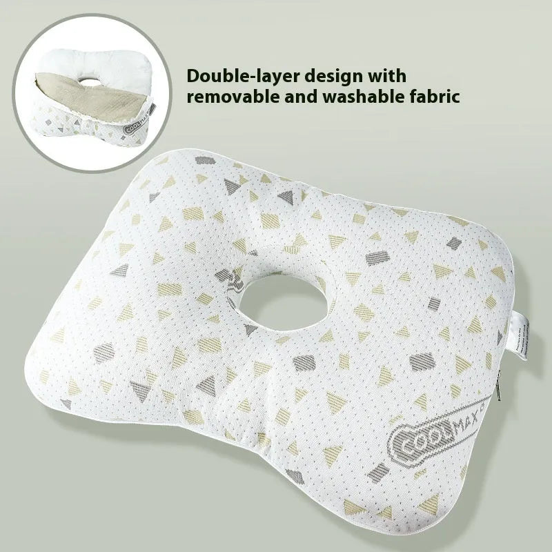 Single hole ear pillow for beauty salon treatments in grey colour