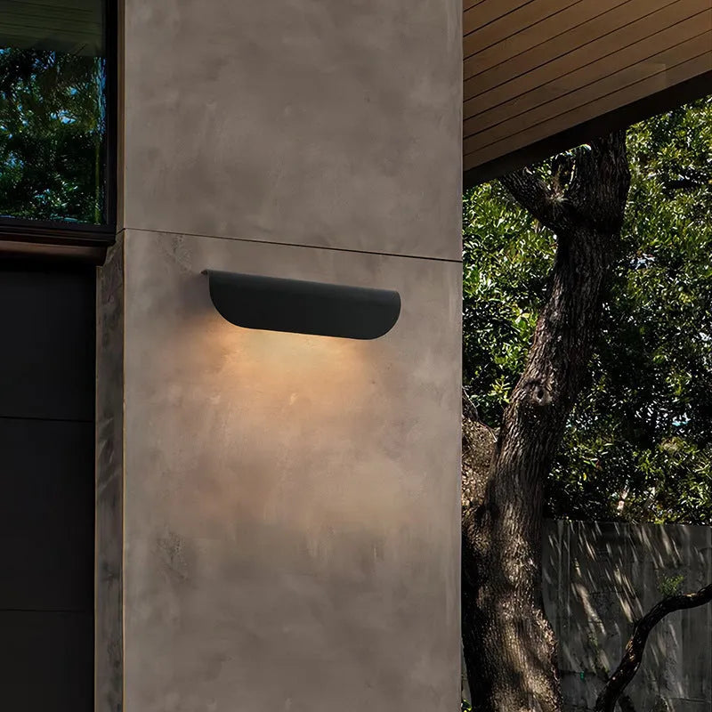 Waterproof outdoor wall lamp 300 x 80 x 60 mm, 10W, sand black or sand white, for villa door head