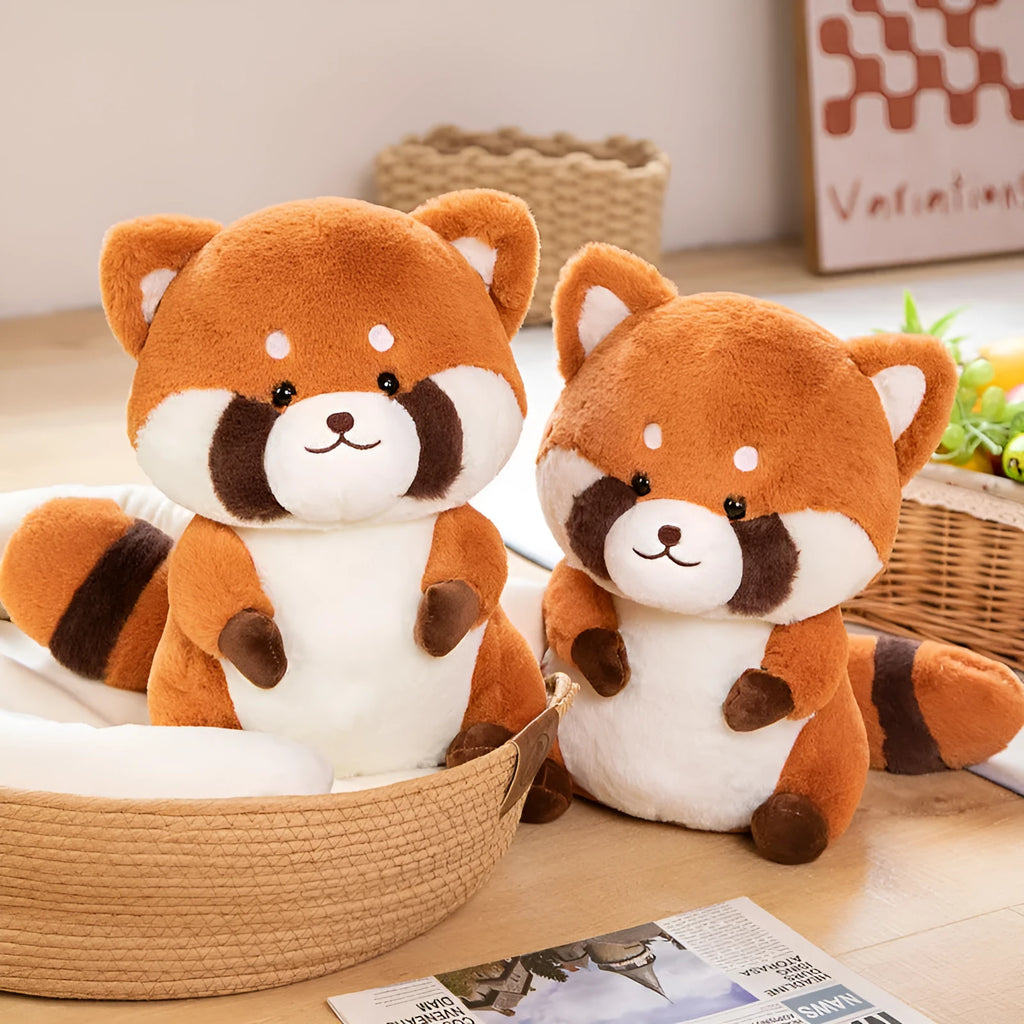 Cute Raccoon plush toy, 35cm height and 0.41kg weight, single stuffed raccoon for youth aged 15 to 35