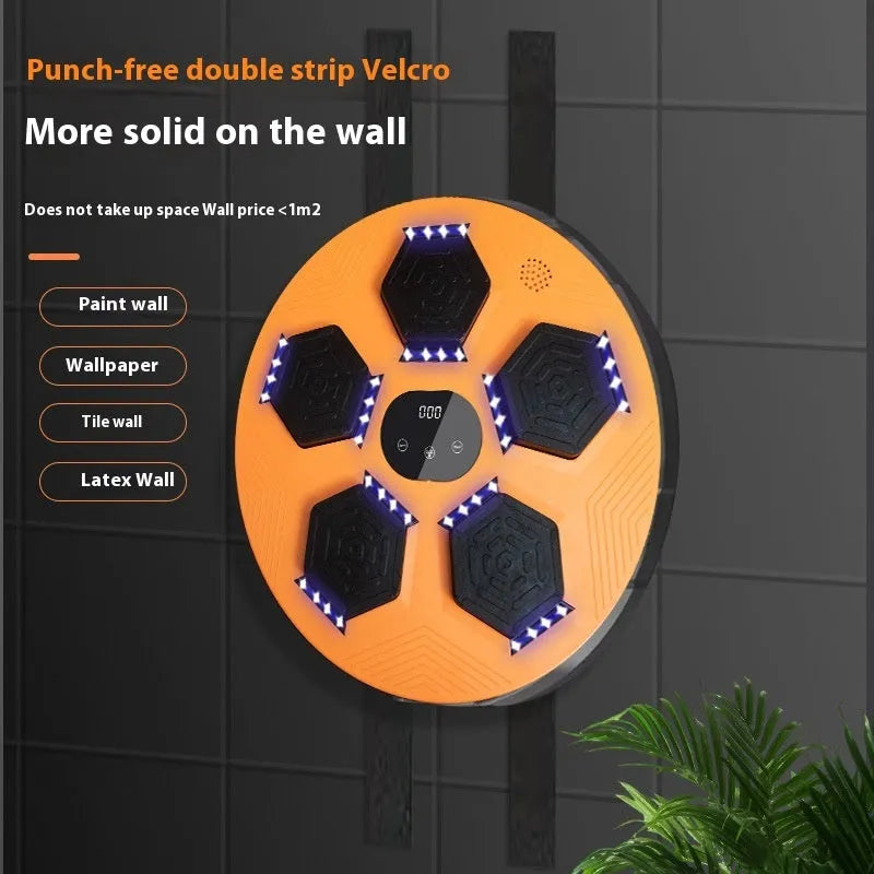 Smart music boxing machine reaction target with hanging wall design in multiple colour options