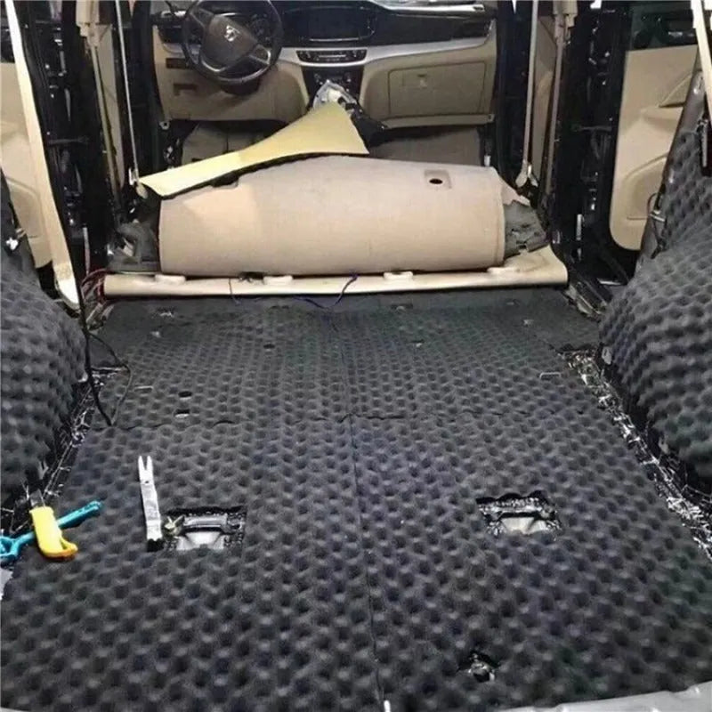 Black car sound-absorbing sponge sheet 80cm x 25cm by 1cm thick for exterior modification