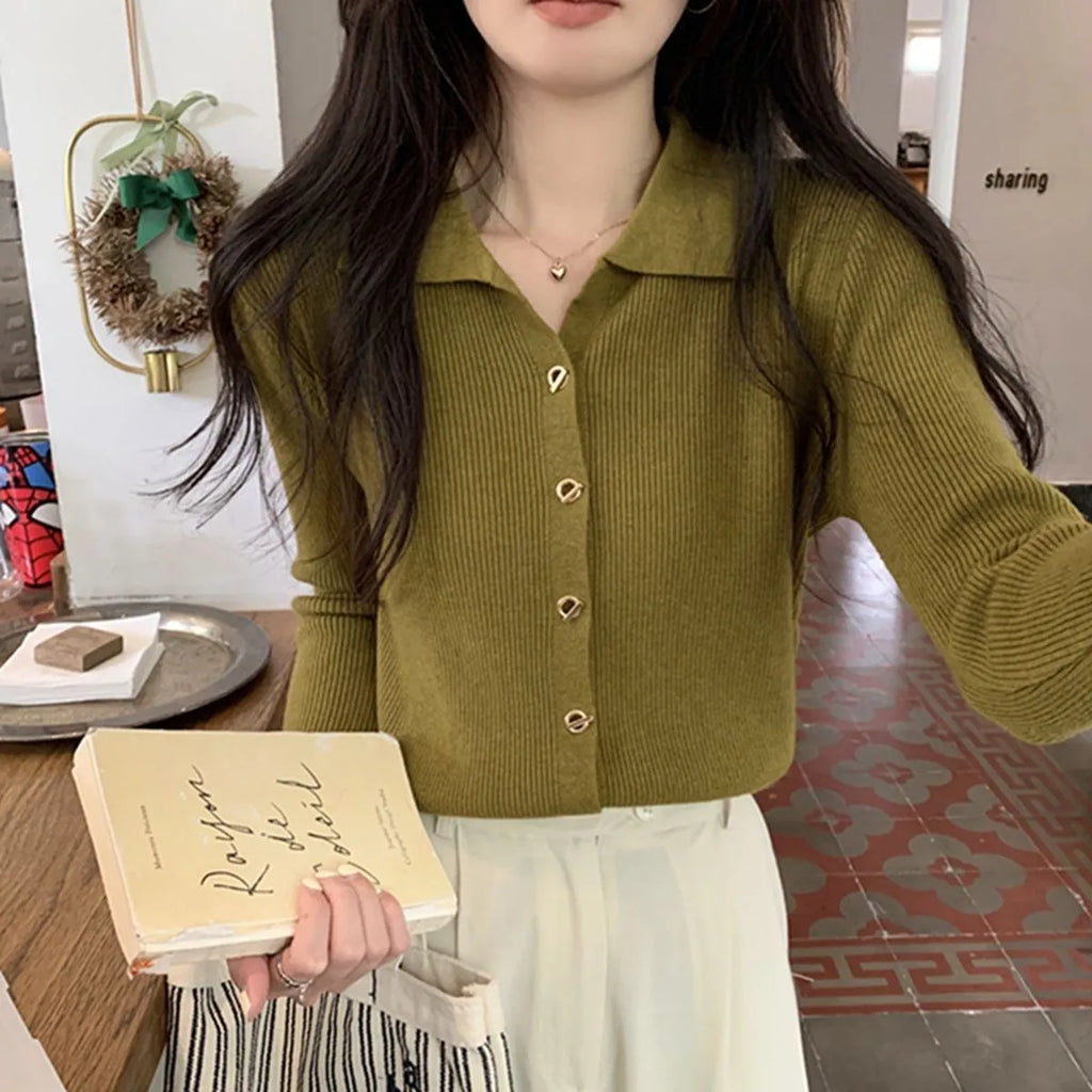 Beige viscose knitted cardigan top with long sleeves and loose fit free size design