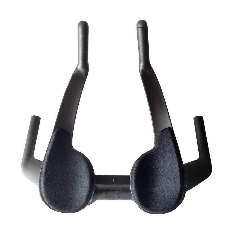 Black carbon fibre TT handlebar showing 10 degree angle option with 31.8mm clamp area visible