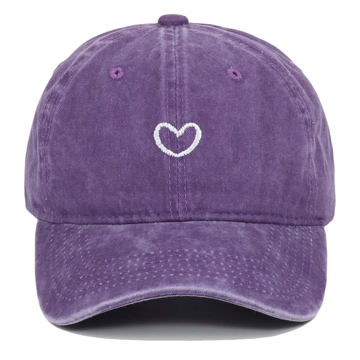 Cotton baseball cap with embroidered design and adjustable sizing in multiple colour options