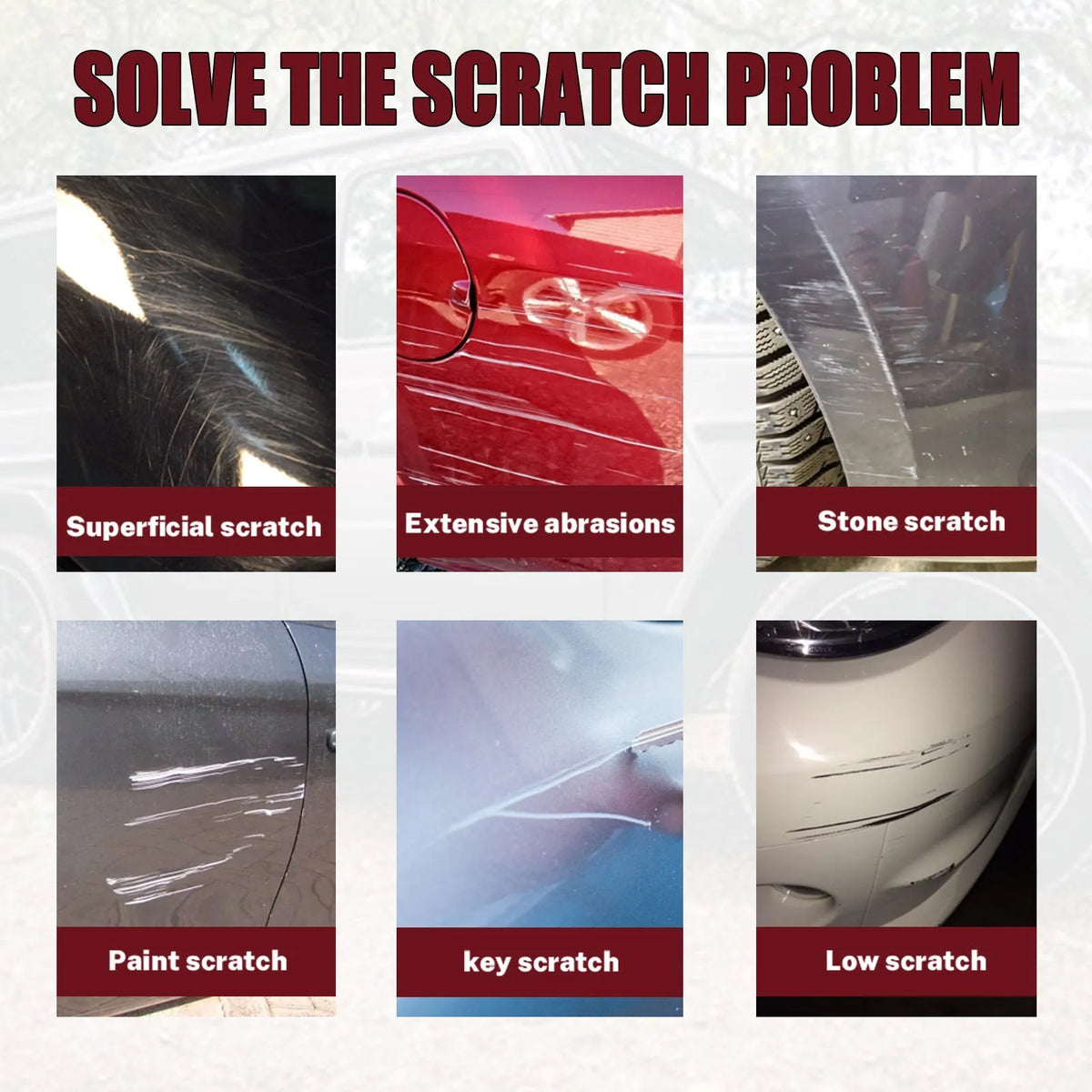 60ml car scratch repair wax kit with automotive polish and protective lacquer