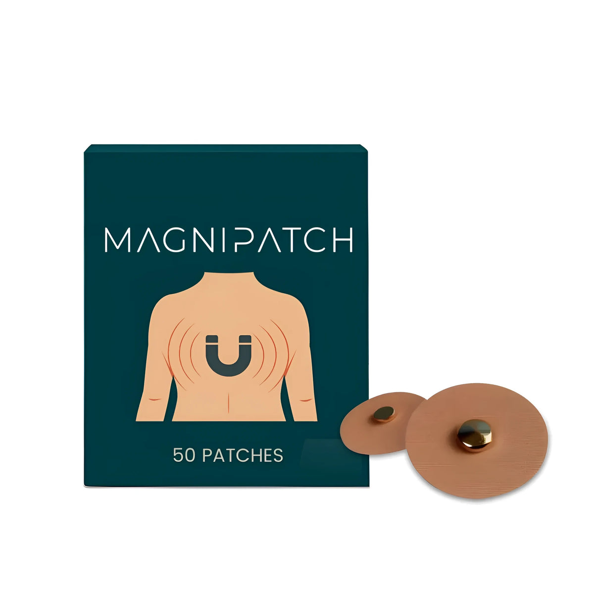 50-pack of herbal magnet health patches with Folium Artemisiae Argyi and Curcuma longa ingredients
