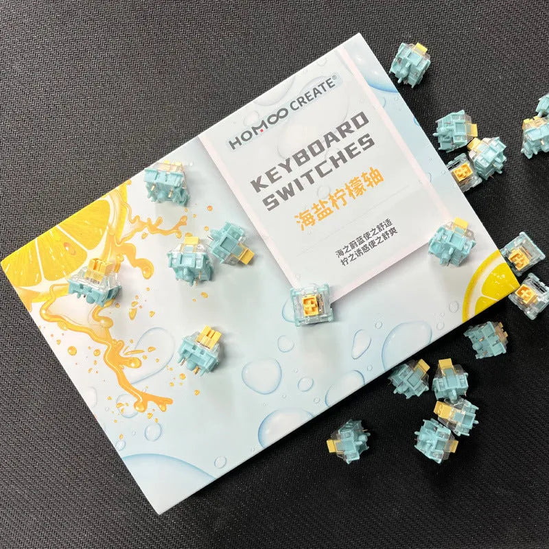 Sea Salt Lemon PRO Mute colour mechanical keyboard keycaps in 36-piece set for Cherry MX keyboards
