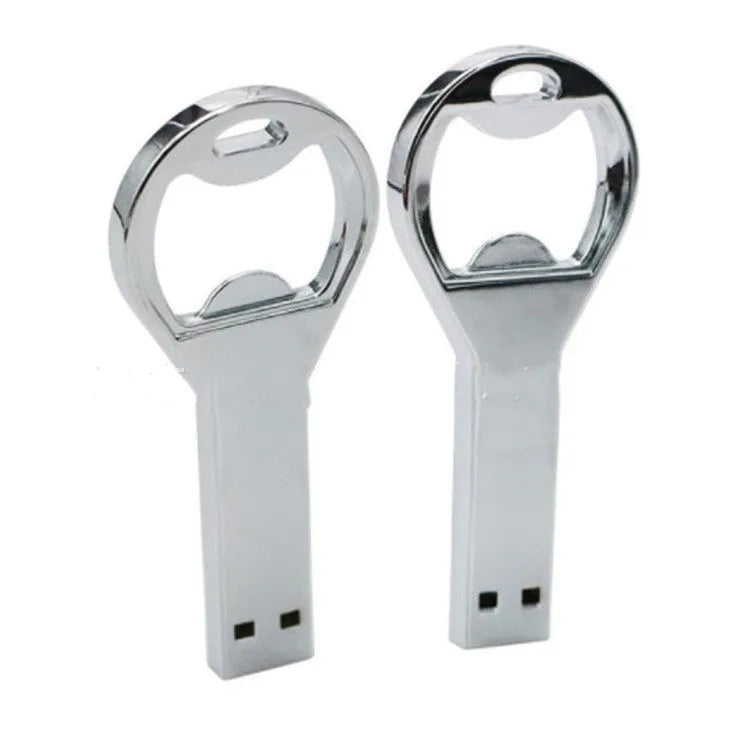Metal key bottle opener USB flash drive with USB 2.0 port and metal casing