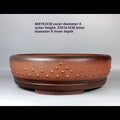 Handmade antique drum ding ceramic flowerpot in purple sand, 60X19CM, classical breathable planter
