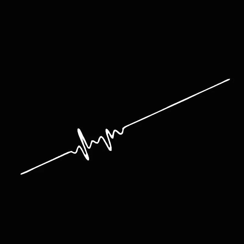 Car ECG creative heartbeat decorative bumper sticker in colour gradient design