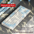 Office Game wireless mechanical keyboard showing colour options and 87-key or 108-key layouts