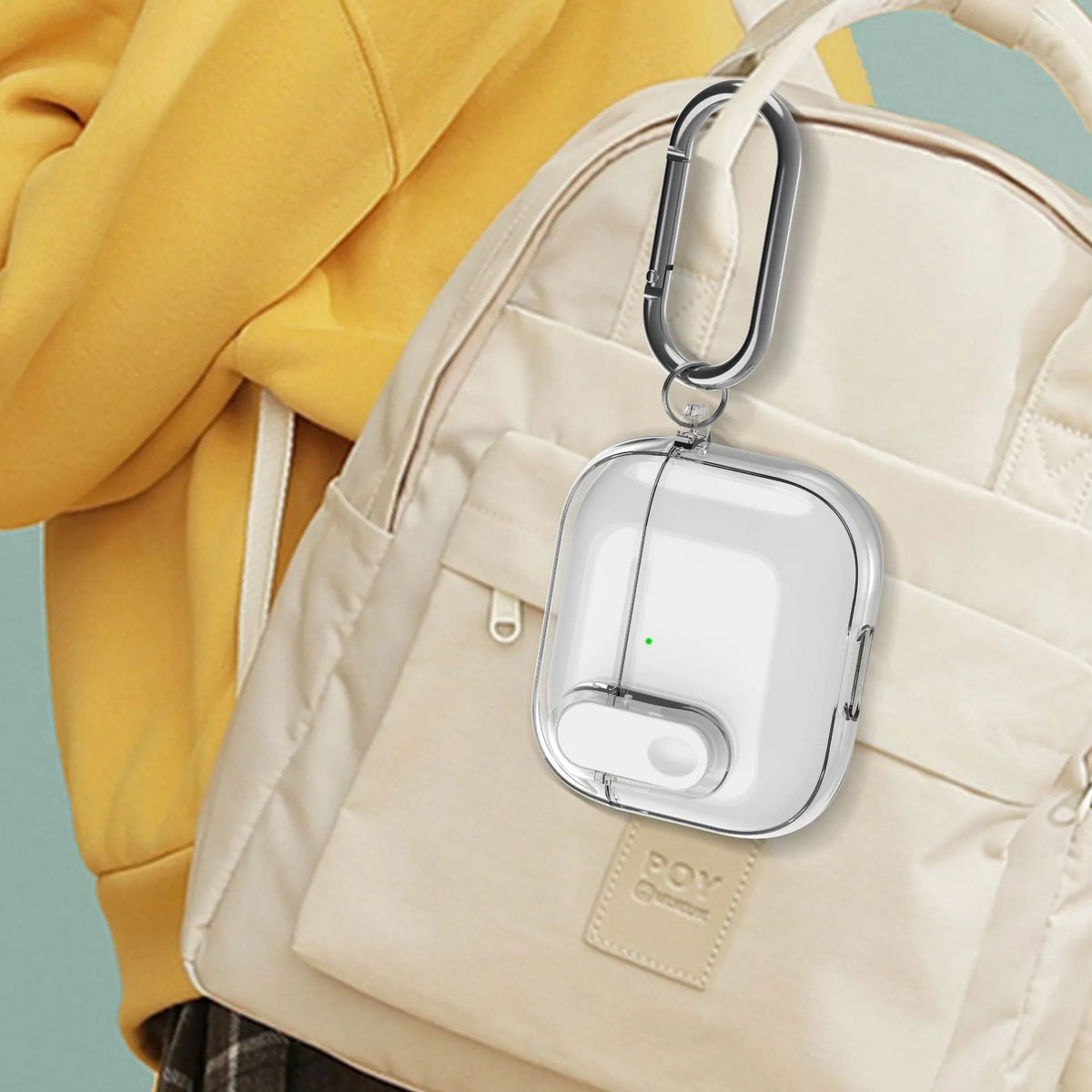 Transparent TPU earphone case for Apple AirPods 4 in clear, grey or pink soft translucent cover