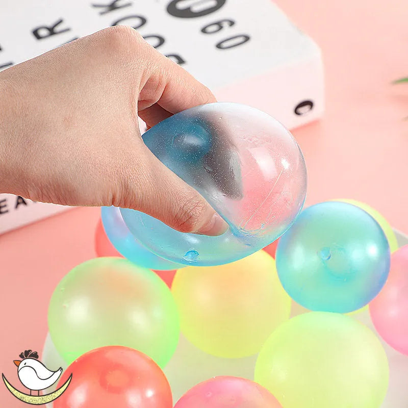Glow in the dark luminous sticky ball toy with TPR material 4.5cm for party games