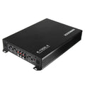 12V 4-channel 2000W AB class car audio power amplifier in black with slim chassis