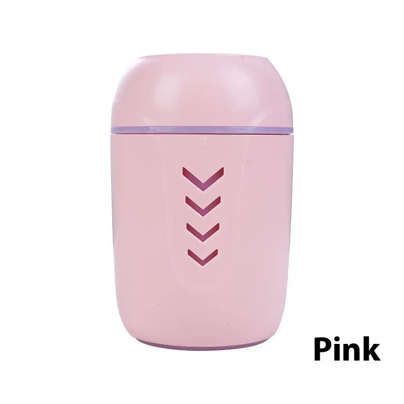 Round portable air purifier in blue colour with USB cable for car, home and office use