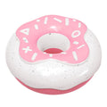 TPR molar teeth cleaning donut dog toy with sound rattle in pink, yellow, and chocolate colours