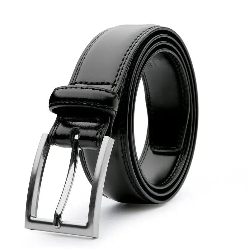 Men's genuine leather casual belt with alloy buckle in wild 95 grain pattern