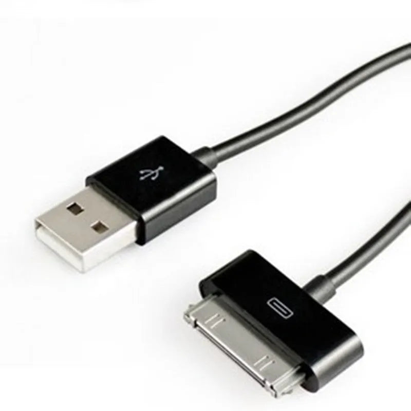 1 metre USB data cable with Samsung P1000 24PIN interface in black