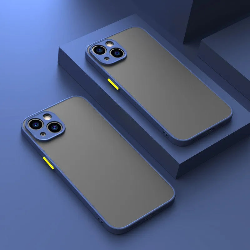 Fine hole skin-sensing iPhone case with frosted hard protective cover in three colour options
