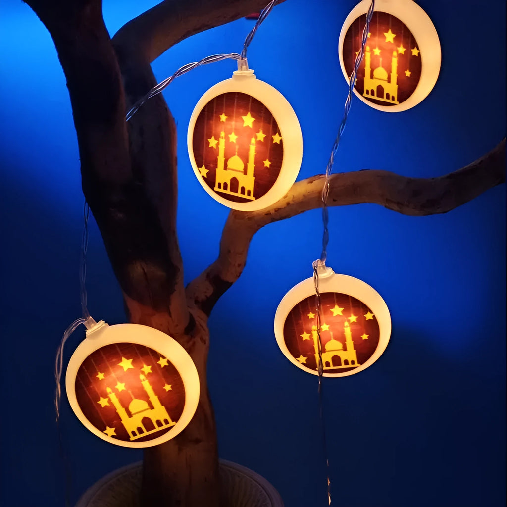 Xingyue Castle kerosene lamp light chain with warm white lights and battery box