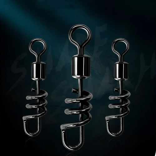 8-shaped stainless steel fishing swivel connector for tackle connections and line twist reduction