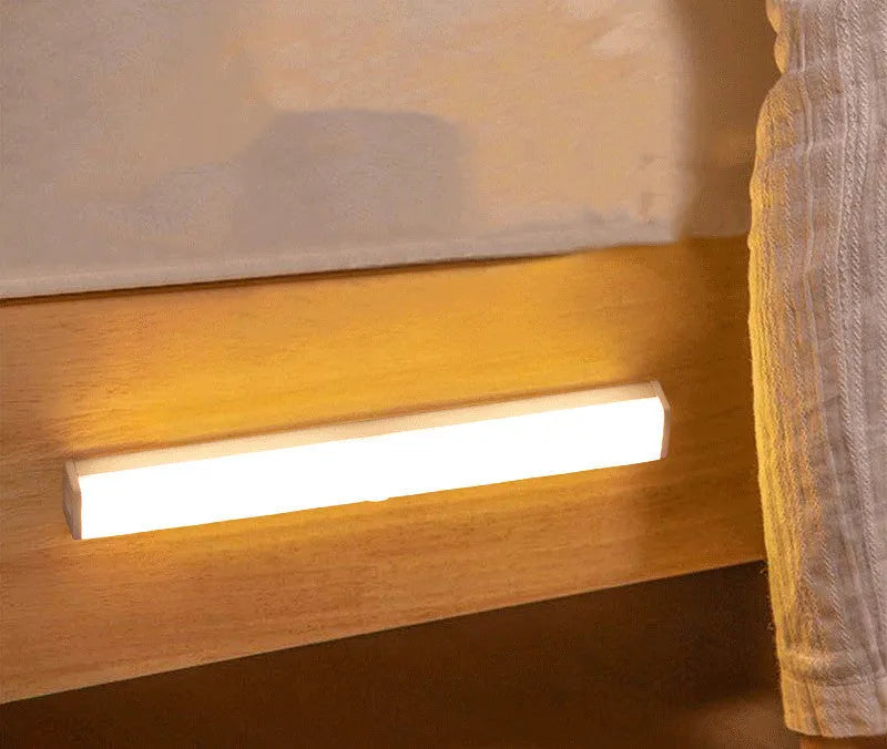 LED body induction light strip black battery powered smart sensor for staircase