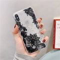 Gold foil epoxy flower and fruit TPU phone case for iPhone, multiple colour styles