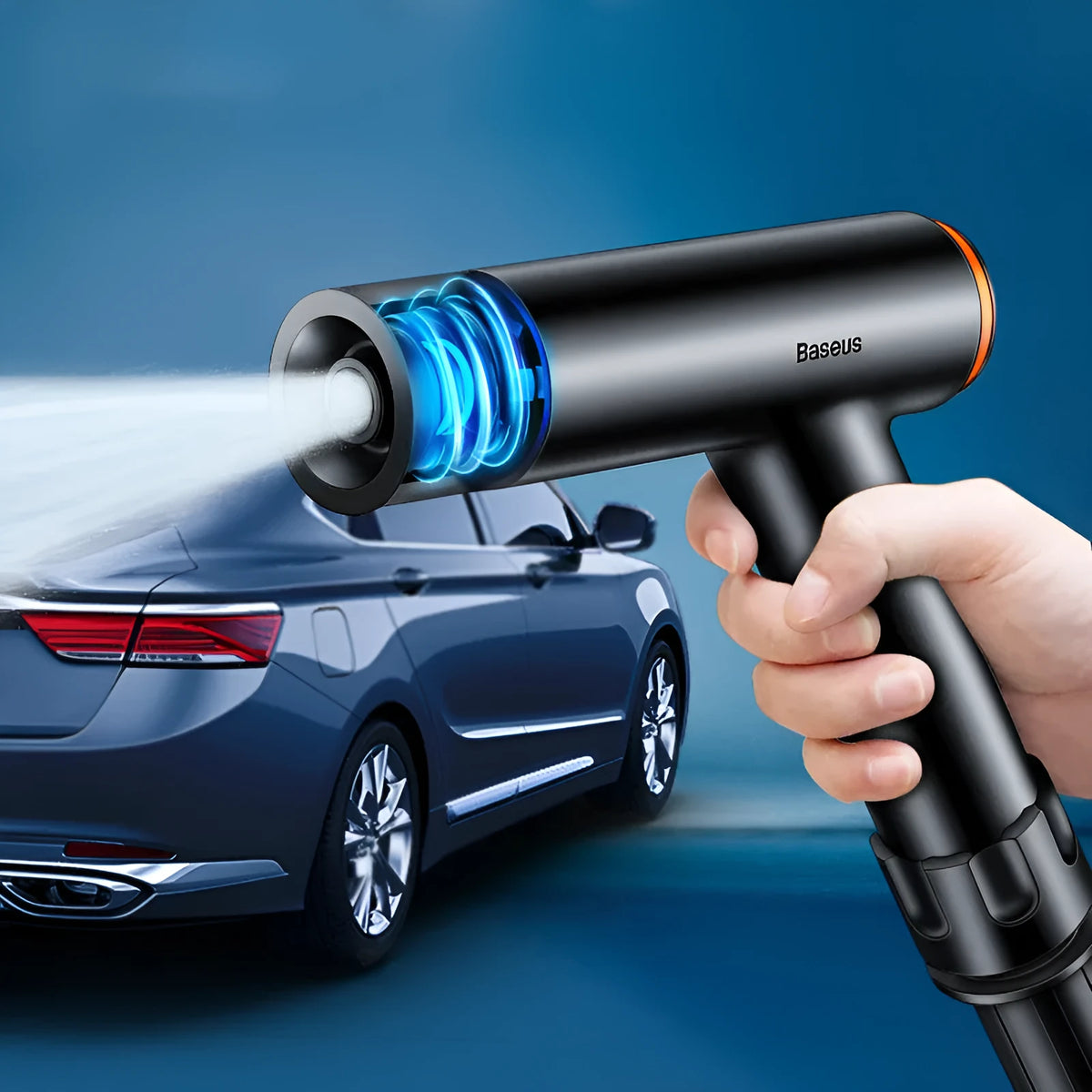 GF3 car washing gun with universal joint, ABS body, and telescopic TPE water pipe