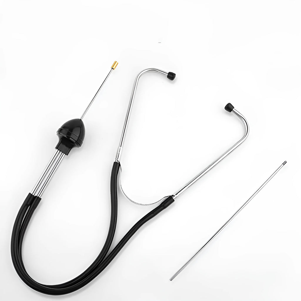 Black cylinder stethoscope with 210 mm probe and 720 mm main unit for mechanical repair noise detection