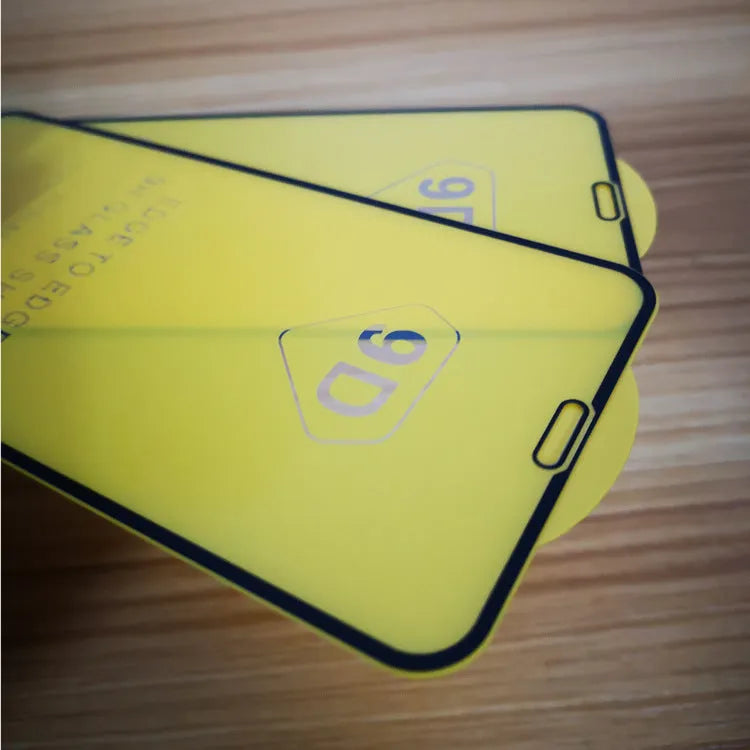 Black tempered glass screen protector for Xiaomi 10 Lite, 11 Lite, and 11T Pro phones on a white background.