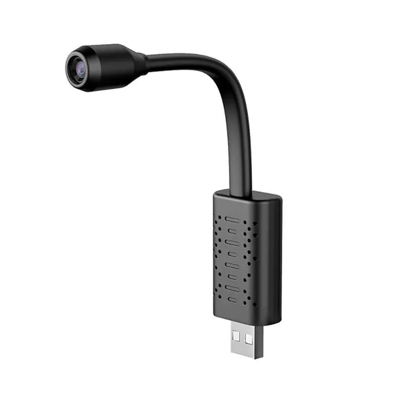 Black V380 wireless USB HD camera measuring 158mm with mobile power connectivity