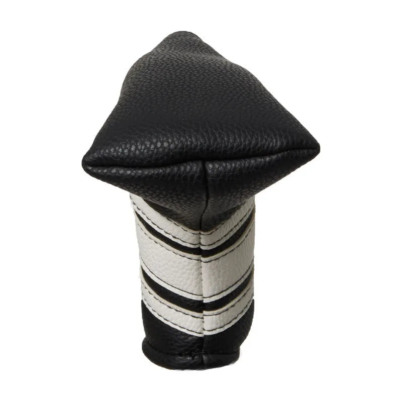 Black PU leather golf club head cover push rod sleeve case
