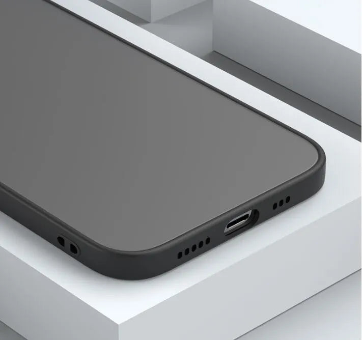 Fine hole skin-sensing iPhone case with frosted hard protective cover in three colour options