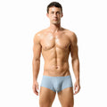 Men's solid colour nylon boxer shorts with low-waist design