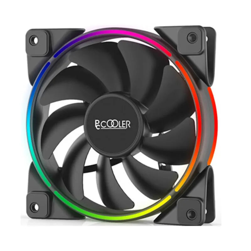Three black RGB 120mm computer case fans with hydraulic bearings and adjustable speed
