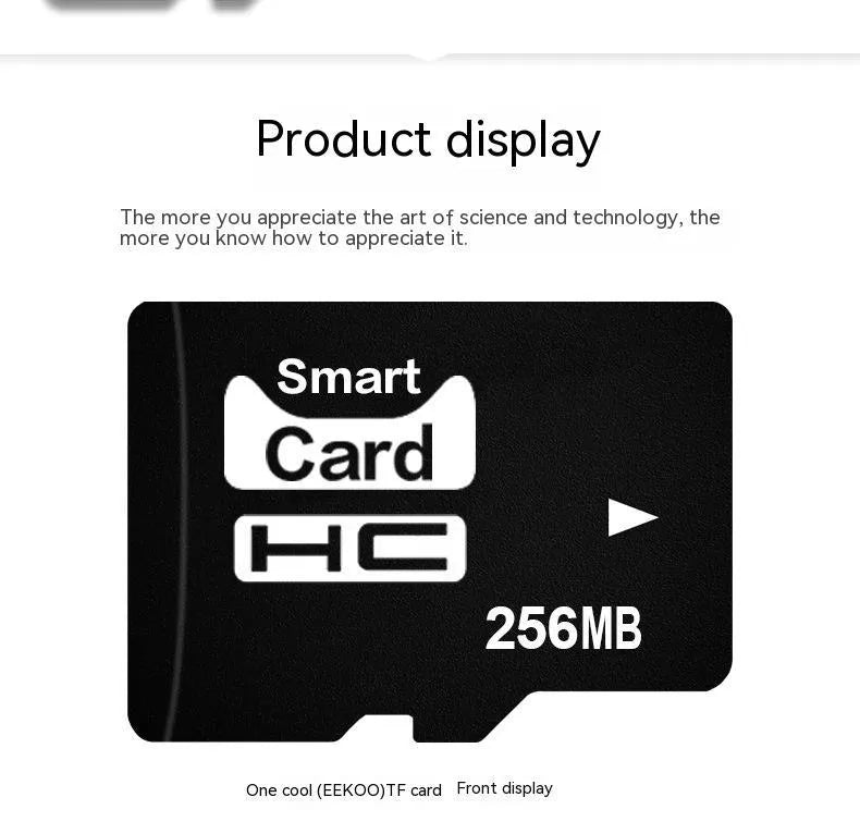 256MB TF series MicroSD memory card with dimensions 11mm by 15mm.