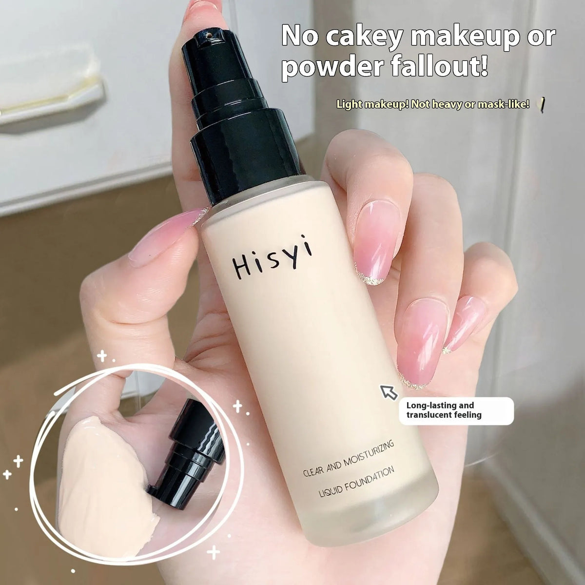 Lightweight liquid foundation 30ml bottle for neutral skin, concealing moisturising BB cream in three shades
