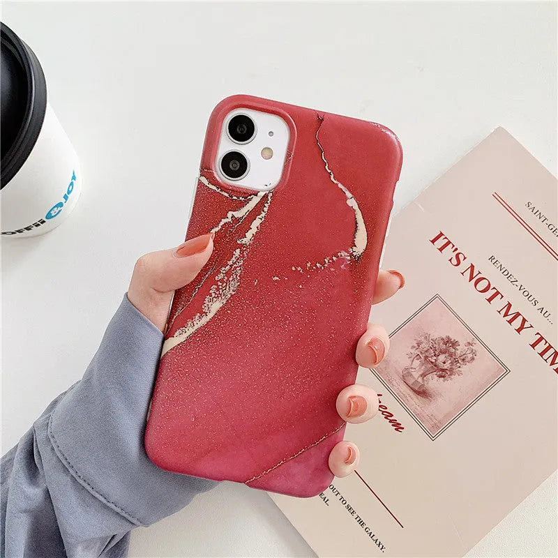 Marble TPU back cover phone case for iPhone 11 Pro Max in blue powder