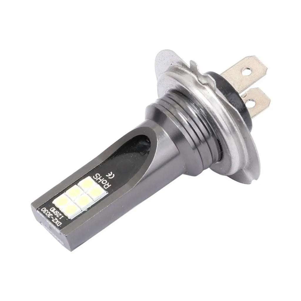 H7 12SMD 110W LED fog light bulb with aluminium housing and white light output