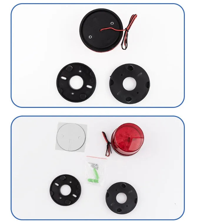 Ji'an Electronics HC-79 24V flashing warning light body with base and screws for fire protection systems
