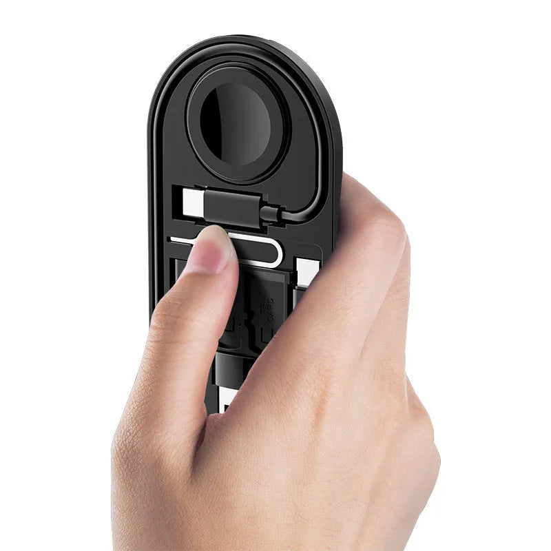 Black universal magnetic adapter for Mini USB, Lightning, OTG, Micro USB and Type-C with 60W fast charging