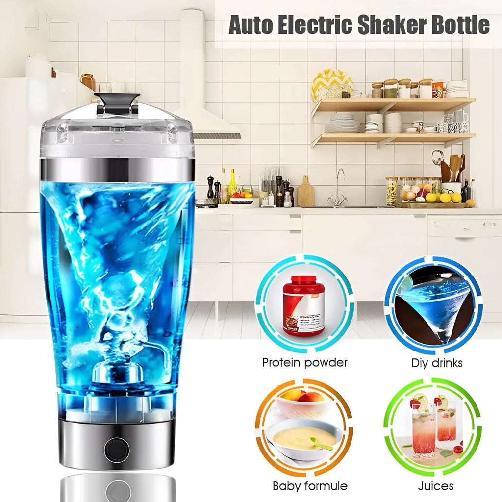 Electric protein shake stirrer USB Type-C portable shaker cup 450ml 600ml with AS cup and PP stirring rod