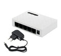 5-port Gigabit Ethernet switch, 1000Mbps network hub, black or white, EU or US plug