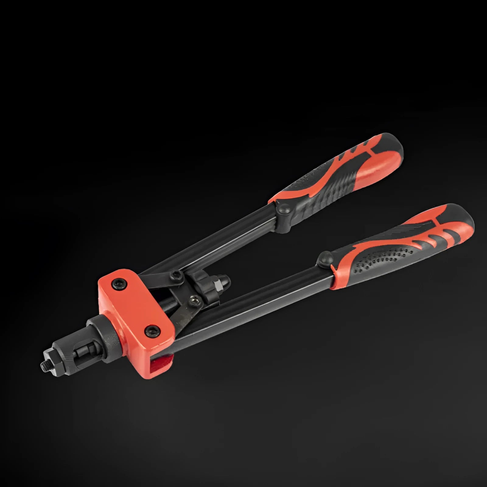 CQ14 model 14-inch long alloy rivet nut pull-setter tool with set of six M3 M4 M5 M6 M8 M10 gun tips.