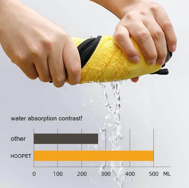 Dog absorbent bath towel in fibre, available in sizes L, M, and S, single pack