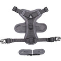 Anti-breakaway cat lead with silver gradient chain and 1.5m flat rope, plus chest harness, in six colours and four sizes