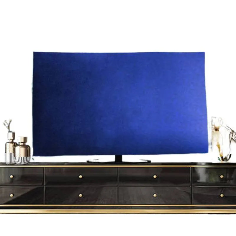Velvet TV cover towel for LCD televisions in multiple sizes and colours including pink, black, and grey